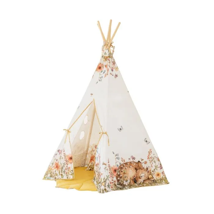 Ensemble tipi et tapis enfant Moi Mili "Fleurs Sauvages" - fleurs sauvages - TU-0