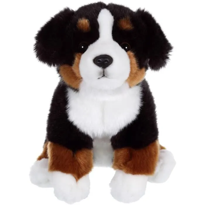 Peluche Chien Bouvier Bernois - GIPSY TOYS - Assis, 25 cm-0