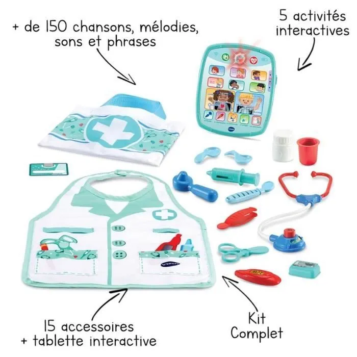 VTECH - 1,2,3 Imite-Moi - Kit Apprenti Docteur Électronique - Jouet d'Imitation Enfant-6