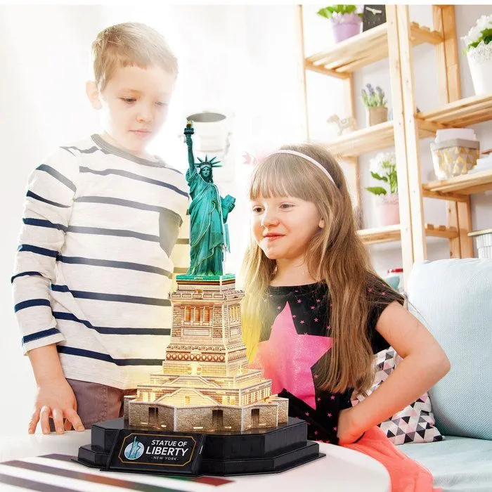 Puzzle 3D - Statue de la Liberté LED | Puzzle 3D | Cadeau pour enfants de 8 ans-3