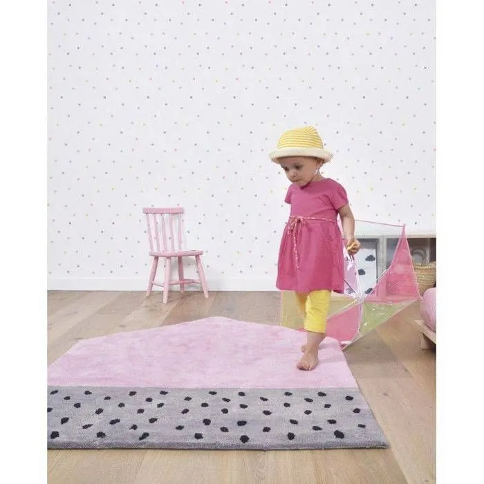 Tapis Coton La Maison par Lilipinso - Rose-1
