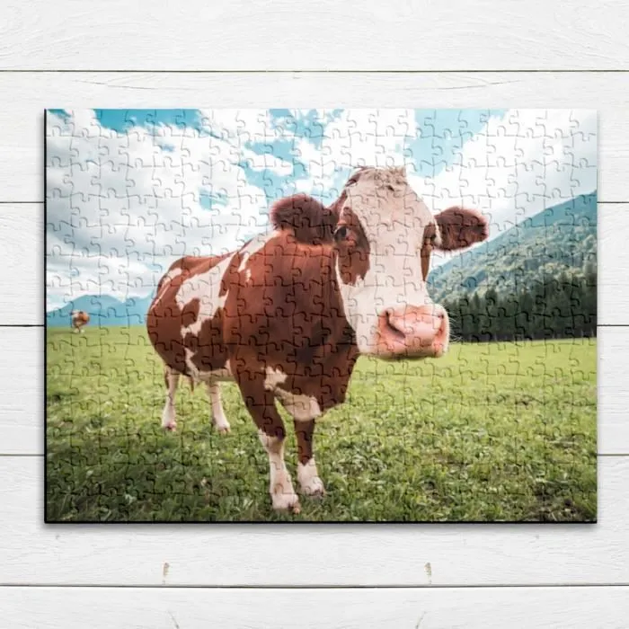 Puzzle Classique - FABULOUS - Vache dans un pré Montagne - 280 Pièces - Adulte - Mixte - Intérieur-3