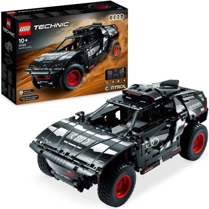 LEGO® Technic 42160 Audi RS Q e-tron, Voiture de Rallye Télécommandée, Maquette Off-Road Dakar-0