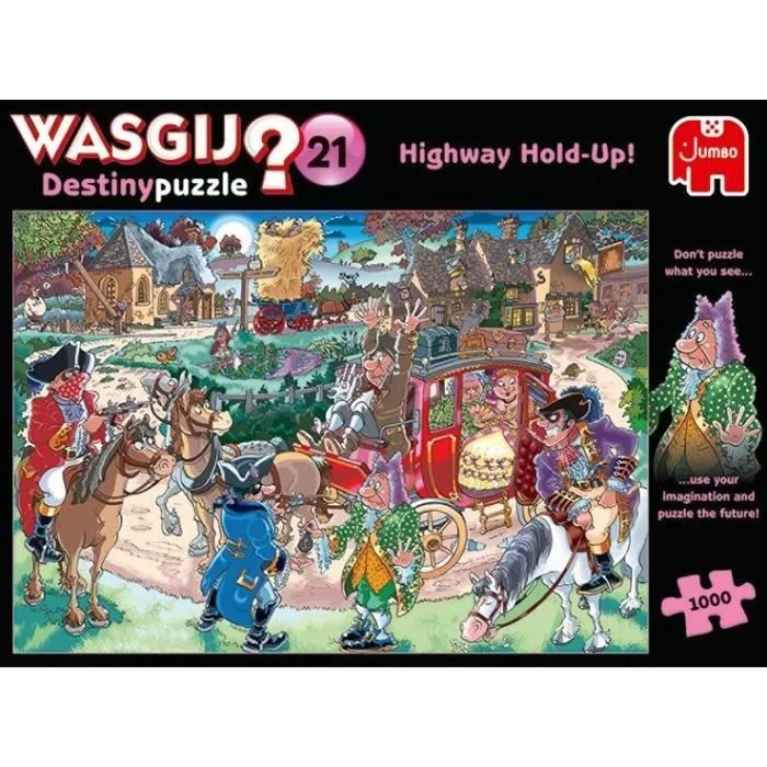 Puzzle - JUMBO - Wasgij Destiny 21 Highway Holdup - 1000 pièces - Adulte - Intérieur-0