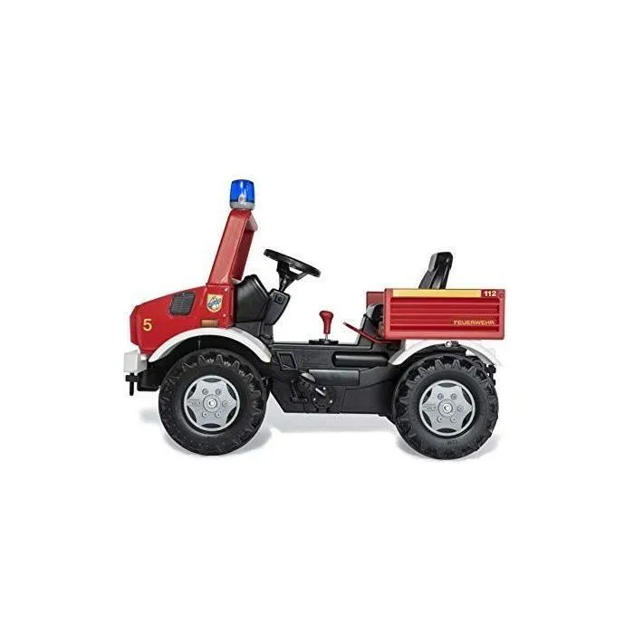 Véhicule à pédales Unimog Pompiers - Rolly Toys - Pneus murmure - RollyFlashlight inclus-0