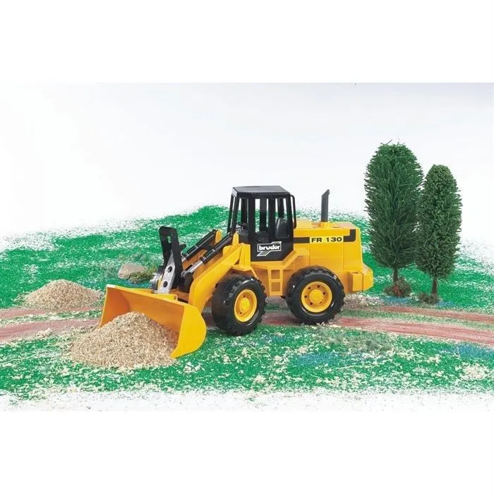 Chargeur Tractopelle BRUDER FR130 - Pelle articulée - Pour enfant de 3 ans et plus - Jaune et noir-1