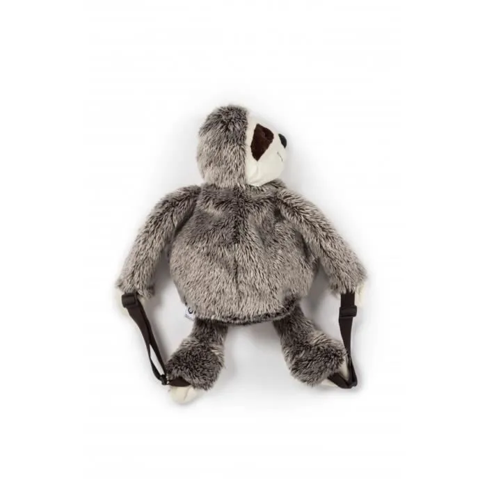 Sac à dos paresseux - BIBIB - pour bébé - gris et blanc-1