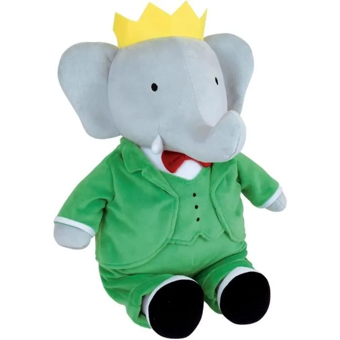 Peluche - JEMINI - Peluche Éléphant Babar +/- 40 cm - En peluche douce - Idéale pour créer des histoires et décorer la chambre !-3