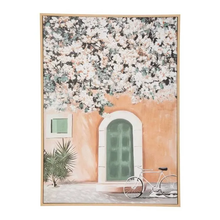 Toile imprimée - Atmosphera - Yeli - 50x70 cm - Beige - Décoration murale-0