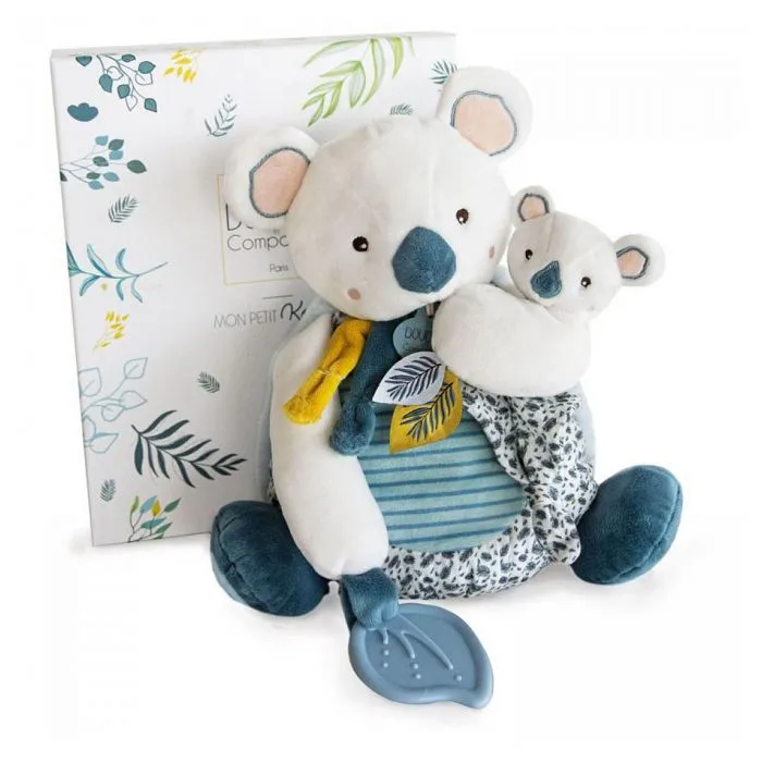 DOUDOU ET COMPAGNIE Yoca le Koala - Pantin avec anneau de dentition-1