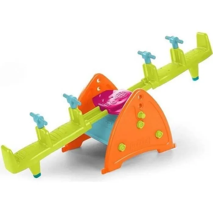 Balançoire Trébuchet 4 places - FEBER - Réglable en hauteur - Acier renforcé et plastique-0
