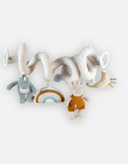 Spirale d'activité en peluche - NOUKIE'S - Tiga Stegi Ops - Bébé - Beige - Jouet en peluche-0