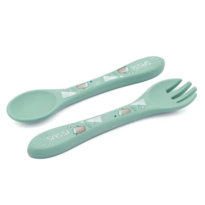 Sassi Junior - Couverts en silicone Munchy l'ours-4