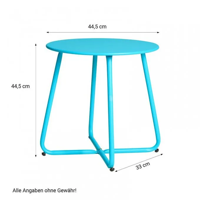 Table Ronde Enfant - Métal - Bleu - Design Ludique - Durable-1