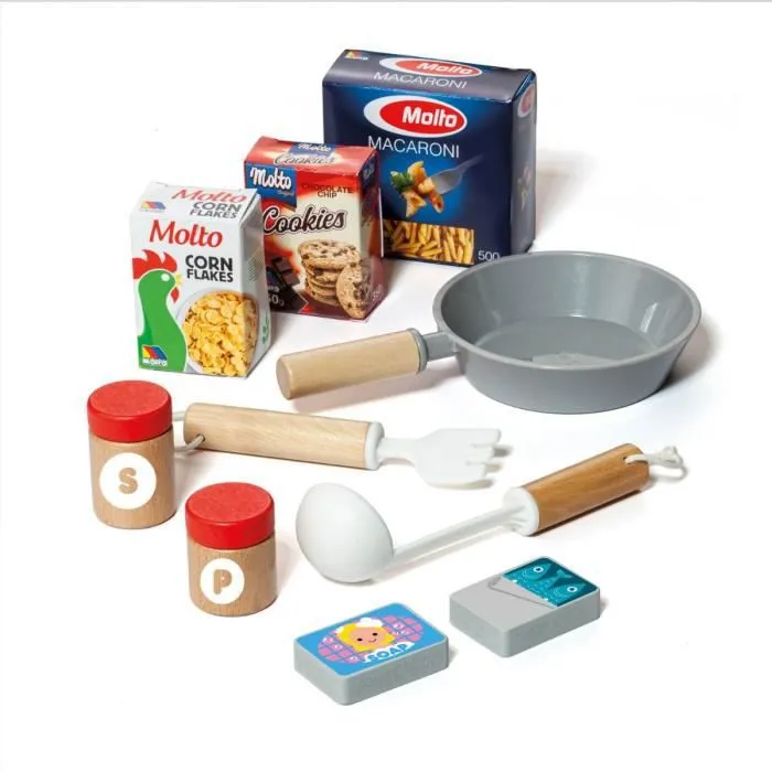 Jouet de cuisine en bois - MOLTO - My First Kitchen - Rouge - Mixte - 10 accessoires-1