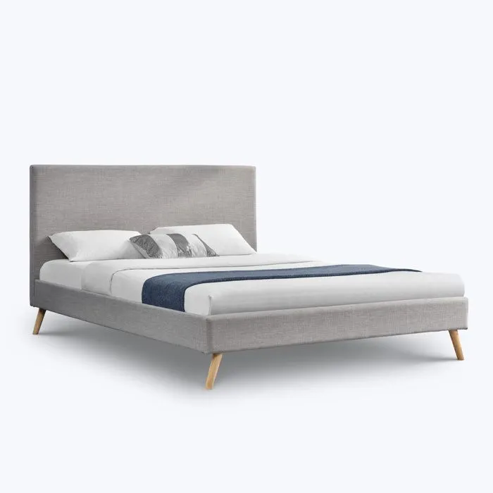 Lit Scandinave gris - HYPNIA - 180 x 200 cm - Contemporain - Design - A lattes-0