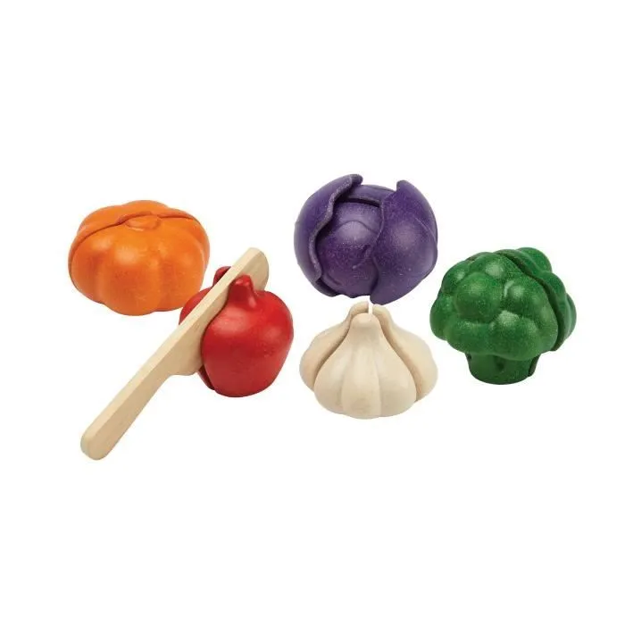 PLAN TOYS Assortiment de 5 nouveaux légumes à découvrir-0