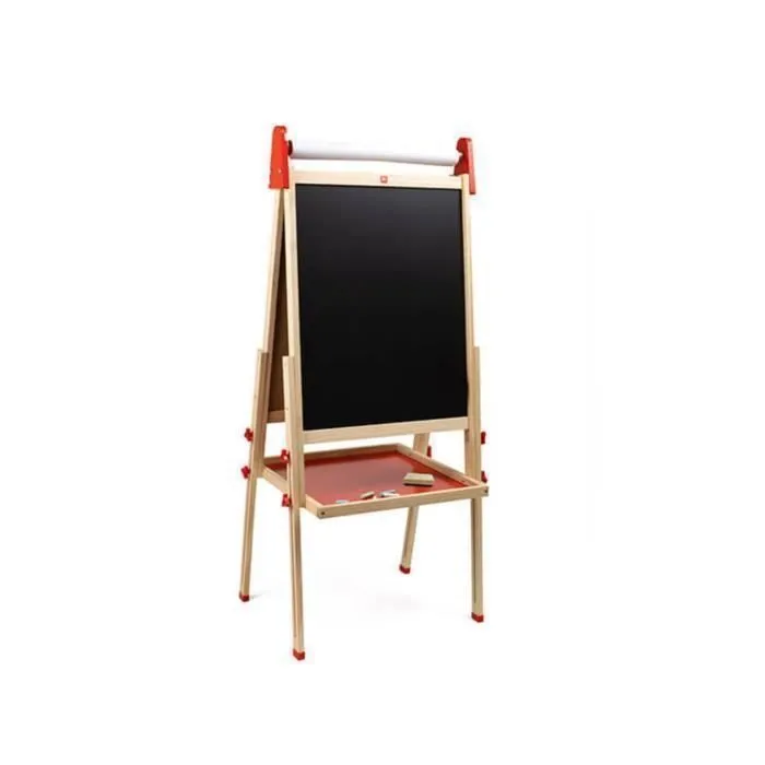 Tableau 3 en 1 enfant - EUREKAKIDS - Brun - Réglable - Double face - Accessoires inclus-3