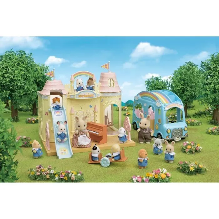 Bus Arc-en-Ciel - SYLVANIAN FAMILIES - Mixte - A partir de 3 ans - Crèche et école-2