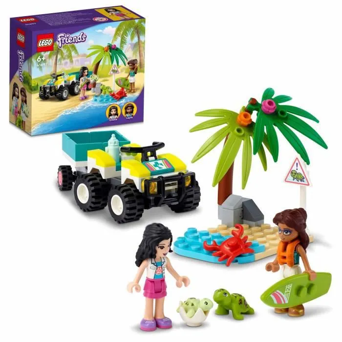 LEGO® 41697 Friends Le Véhicule de Protection Des Tortues, Jouet Créatif pour Enfants dès 6 ans, Figurines Animaux Marins-0