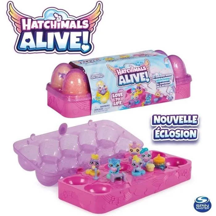 Hatchimals - Boîte 5 œufs avec 5 Hatchimals + Accessoires-0
