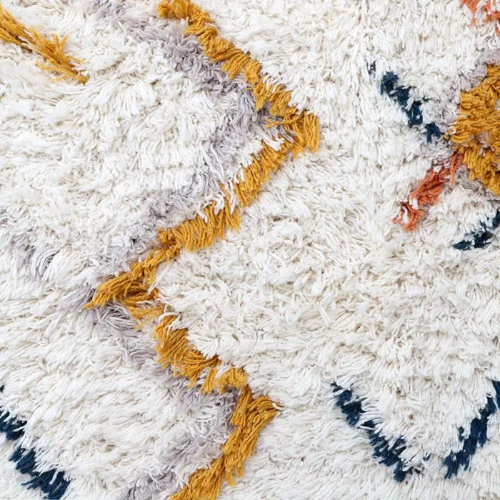 Tapis - NATTIOT - Trishna - Motifs berbères naturel / jaune - 110x160 cm - Intérieur-0