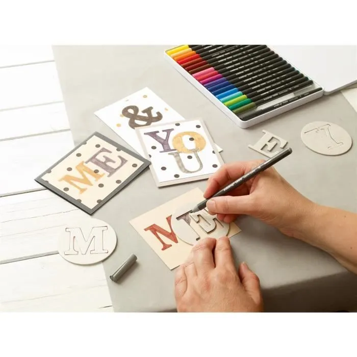 Feutres de coloriage - edding - Lot de 5 - Jaune citron - Pointe 2 mm - Pour enfants à partir de 6 ans-3