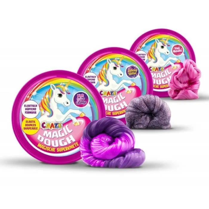 Pâte magique intelligente - CRAZE - La Licorne - Extensible, rebondissante, déchirable-1
