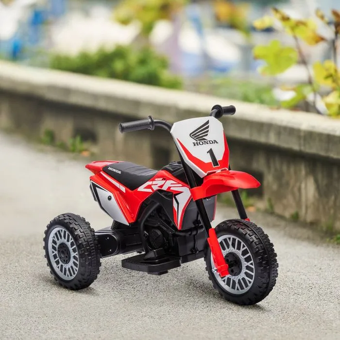 Moto Cross électrique enfant 3 roues licence officielle Honda CRF 450 R V. max. 3 Km/h fonctions sonores rouge-2