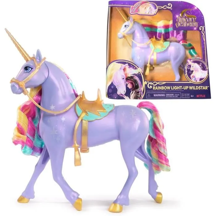 Jouet interactif - SPIN MASTER - Licorne Interactive Wildstar - Sons et lumières - Corps arc-en-ciel-0