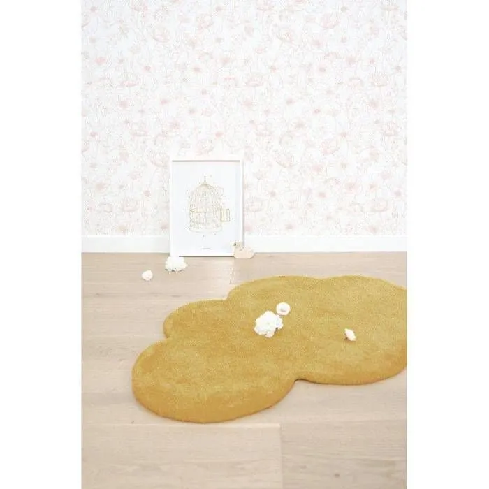 Tapis - Lilipinso - Forme Nuage - 67 x 100 cm - Coton - Vert Jungle-1