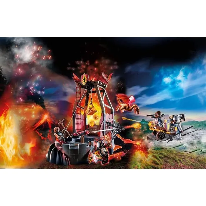 PLAYMOBIL - 70390 - Novelmore - Mine de lave des chevaliers Burnham Raiders-1