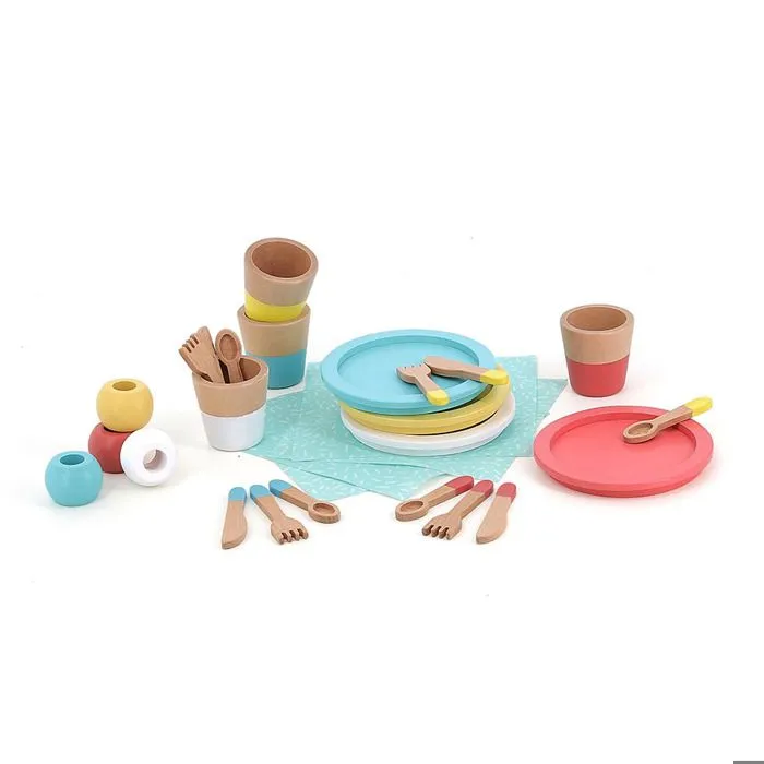 Vilac - Dinette repas en bois-3