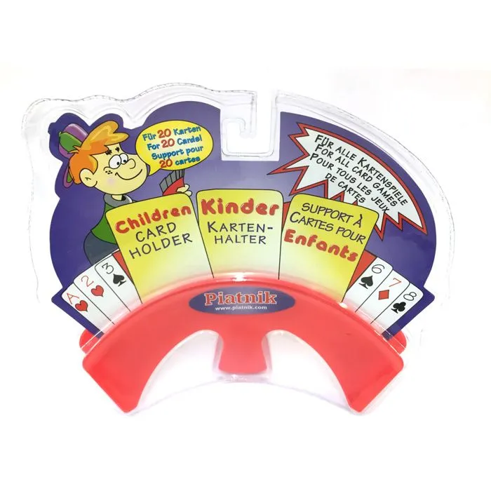 Support à Cartes pour Enfants - PIATNIK - Support à cartes pour enfants - Rouge - Mixte - Jeu de cartes-0