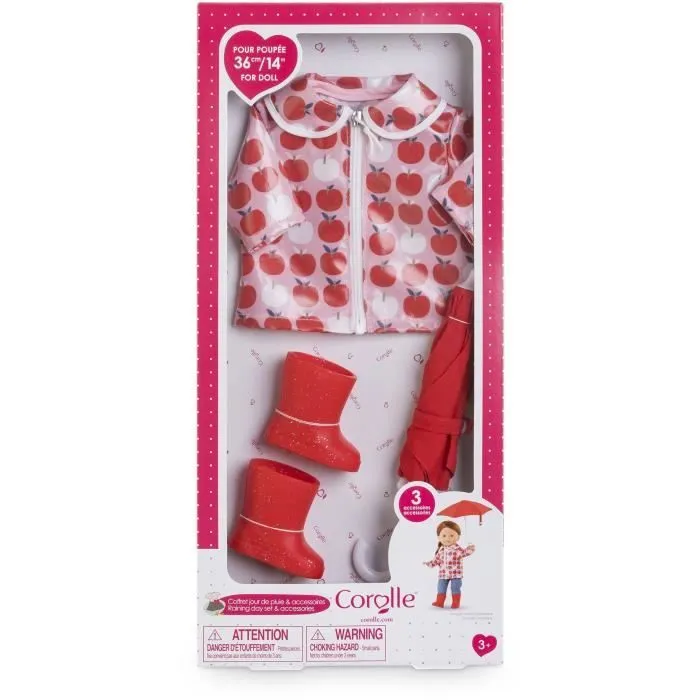 Coffret Jour De Pluie & Accessoires - COROLLE - 3 accessoires - pour poupée 36cm Ma Corolle - dès 3 ans-1