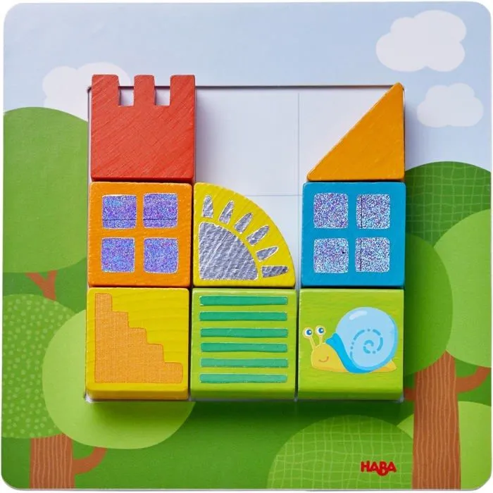 Haba - 306292 - Puzzle en bois - Jeu de formes et couleurs - Le carre des animaux - Jeu educatif - 2 ans et plus --1