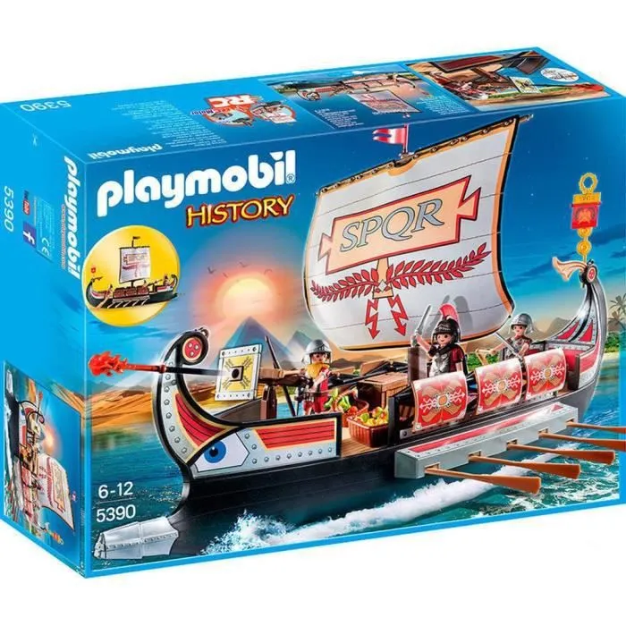 PLAYMOBIL 5390 - Galère Romaine - Histoire-0