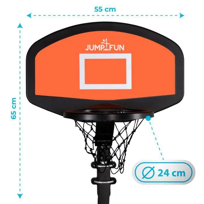 Panier de basket rigide pour trampoline JUMP4FUN - 56 x 35cm-2