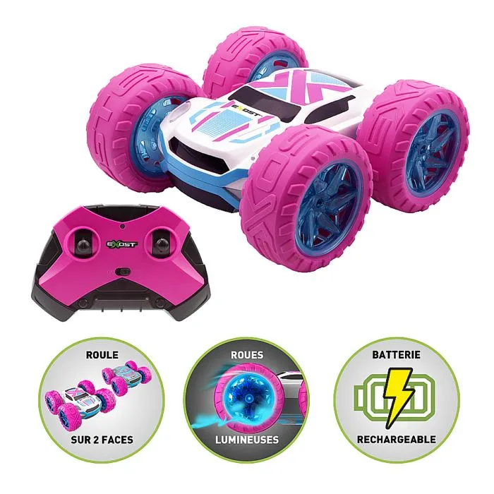 Voiture Télécommandée - EXOST - 360 Cross Flash 1:18 - 12 km/h - 16 cm - Rose - Dès 5 ans-0