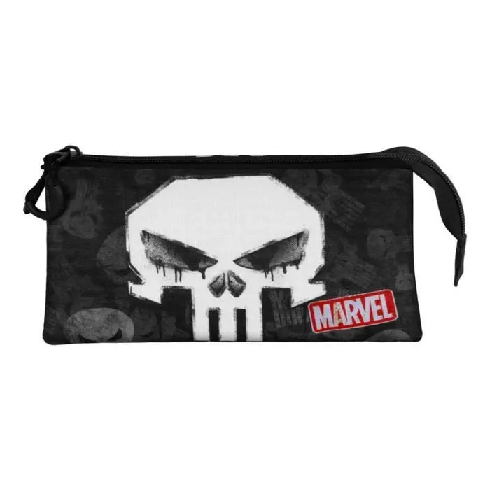 Trousse - KARACTER MANIA - Marvel Punisher Skull - Noir - Ripstop - Zippée-1