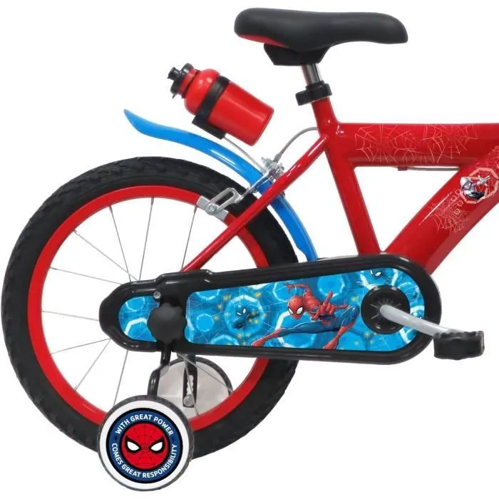 Vélo 16'' garçon SPIDERMAN - ATLAS - Cadre & Fourche rigide en acier - 2 Freins Caliper - Pneus Gonflables-2