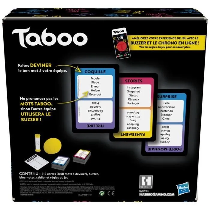 Taboo Classique, Jeu de société, Le jeu des mots interdits, pour ados et adultes, dès 13 ans, Hasbro Gaming-3