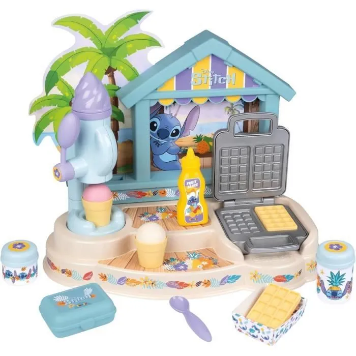 SMOBY - Paillote Gourmande Stitch - Fabrique à glaces et gaufrier-0