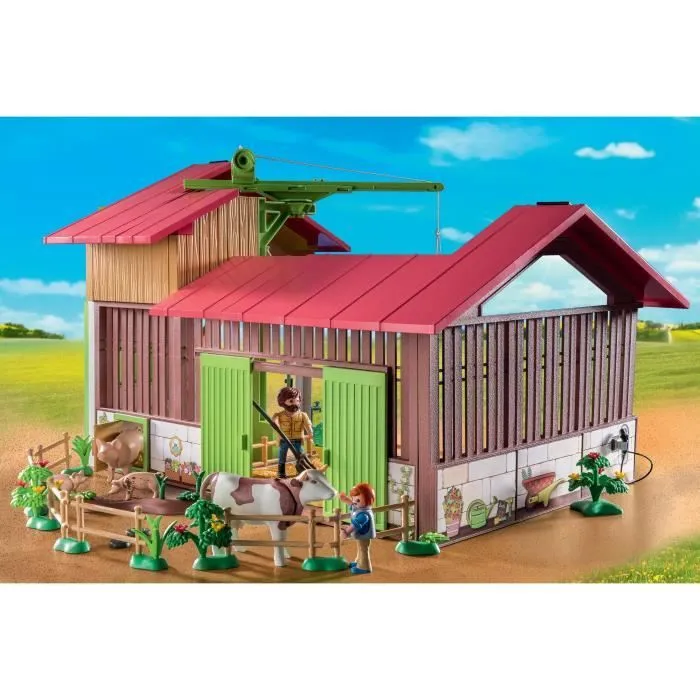 PLAYMOBIL 71304 Ferme avec panneaux solaires, Country La vie à la ferme, 182 pièces, Dès 4 ans-4