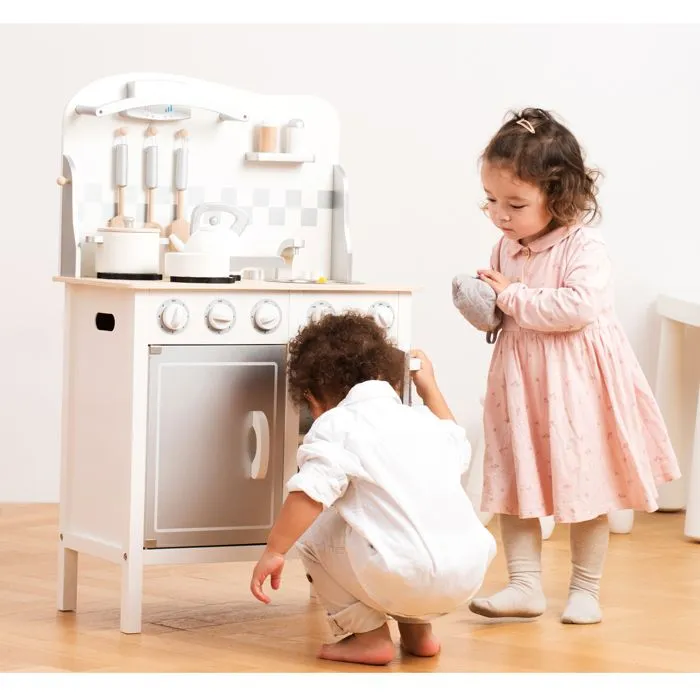 New Classic Toys - Kitchenette Bon Appétit blanche argent-3