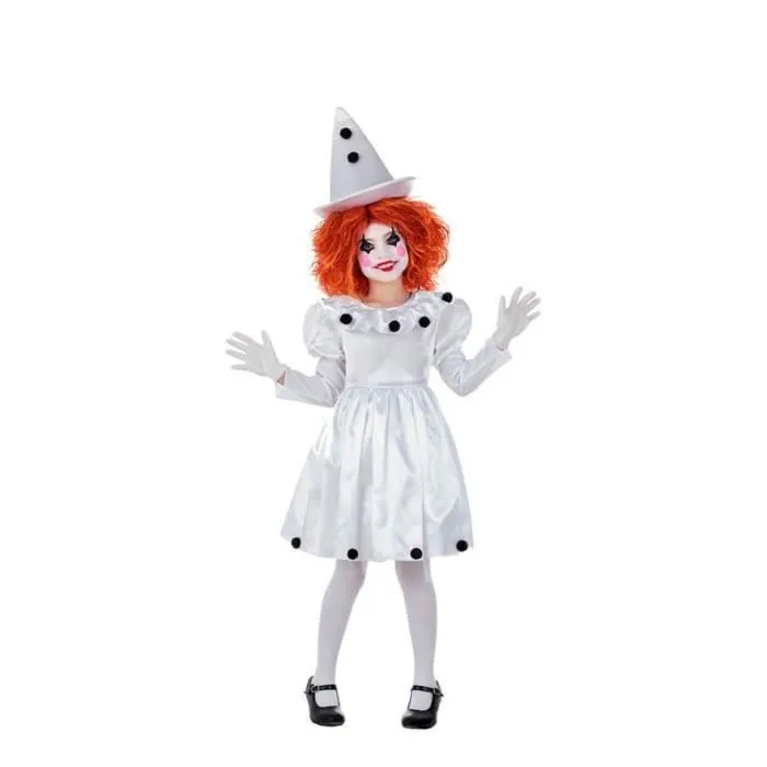 Déguisement Clown Pierrot pour fille-0