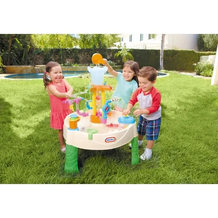 Table d'eau fontaine Little Tikes - Usine à Fontaines - PVC - 75x75x95cm - Garçon et Fille - 24 mois+-7