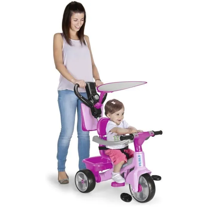 Tricycle évolutif FEBER Trike Baby Plus Music Rose - Pour enfants de 1 à 3 ans-1