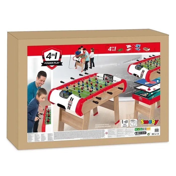 SMOBY - Powerplay: Billard + Babyfoot + Palais + Ping Pong pour enfant-2