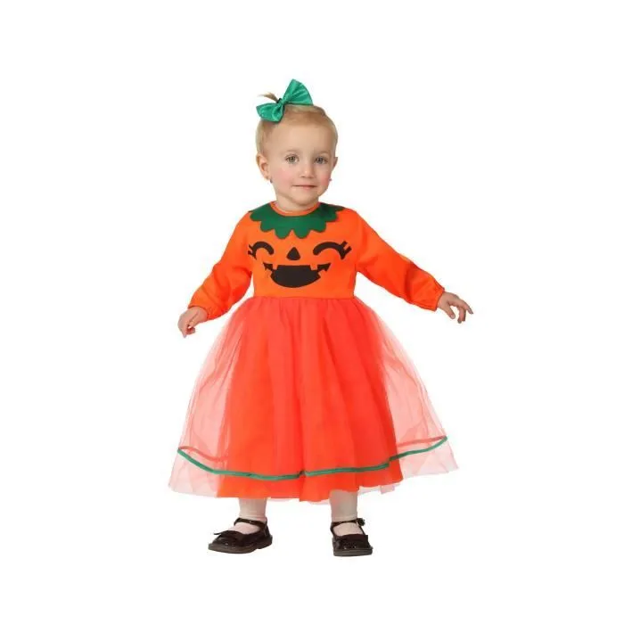 Déguisement robe citrouille Halloween bébé fille (0-6 mois)-0